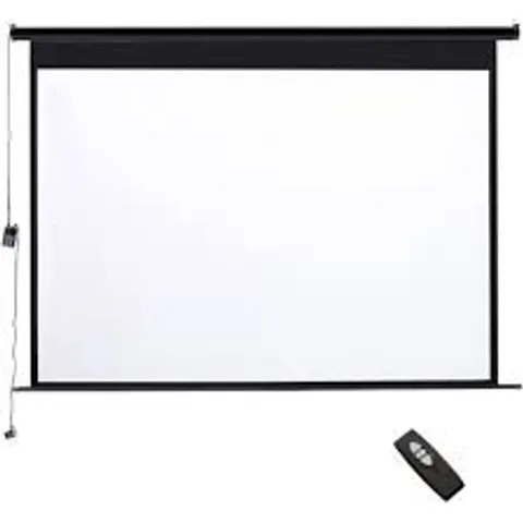 BOXED LIVING AND HOME WALL MOUNT ELECTRIC PROJECTOR SCREEN 72 INCH
