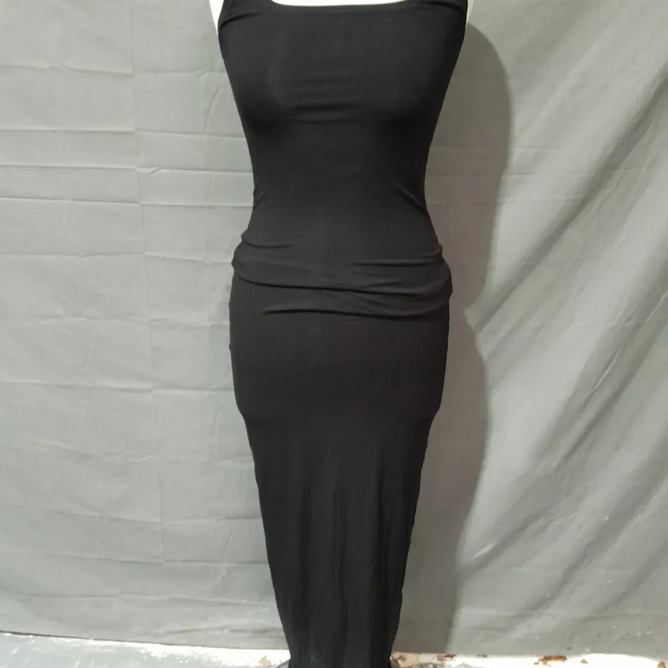 TALA 365 SCULPTING LOUNGE SQUARE NECK MAXI DRESS IN BLACK - XS