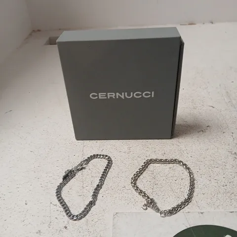 CERNUCCI CHAIN BRACELETS β SET OF 2 SILVER-TONE CHAINS
