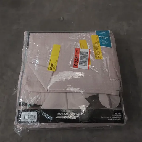 BAGGED FOZIA BLUSH PINK 100% COTTON 180 TC 3 PIECE DUVET COVER SET - KING SIZE