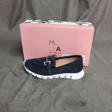 MODA IN PELLE FRANCIE NAVY SUEDE LOAFERS – UK 5 (EU 38)