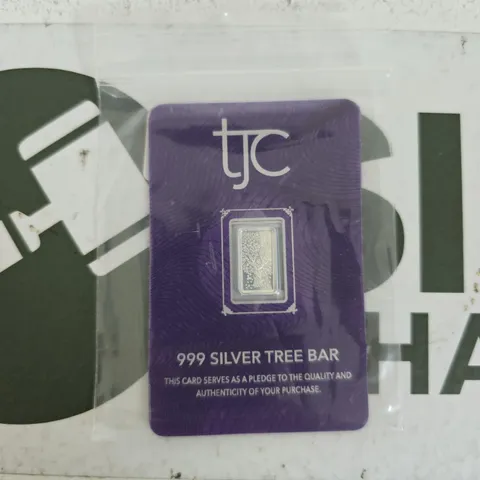 TJC 1G 999 FINE SILVER BAR – MADE IN INDIA (PURPLE CARD)