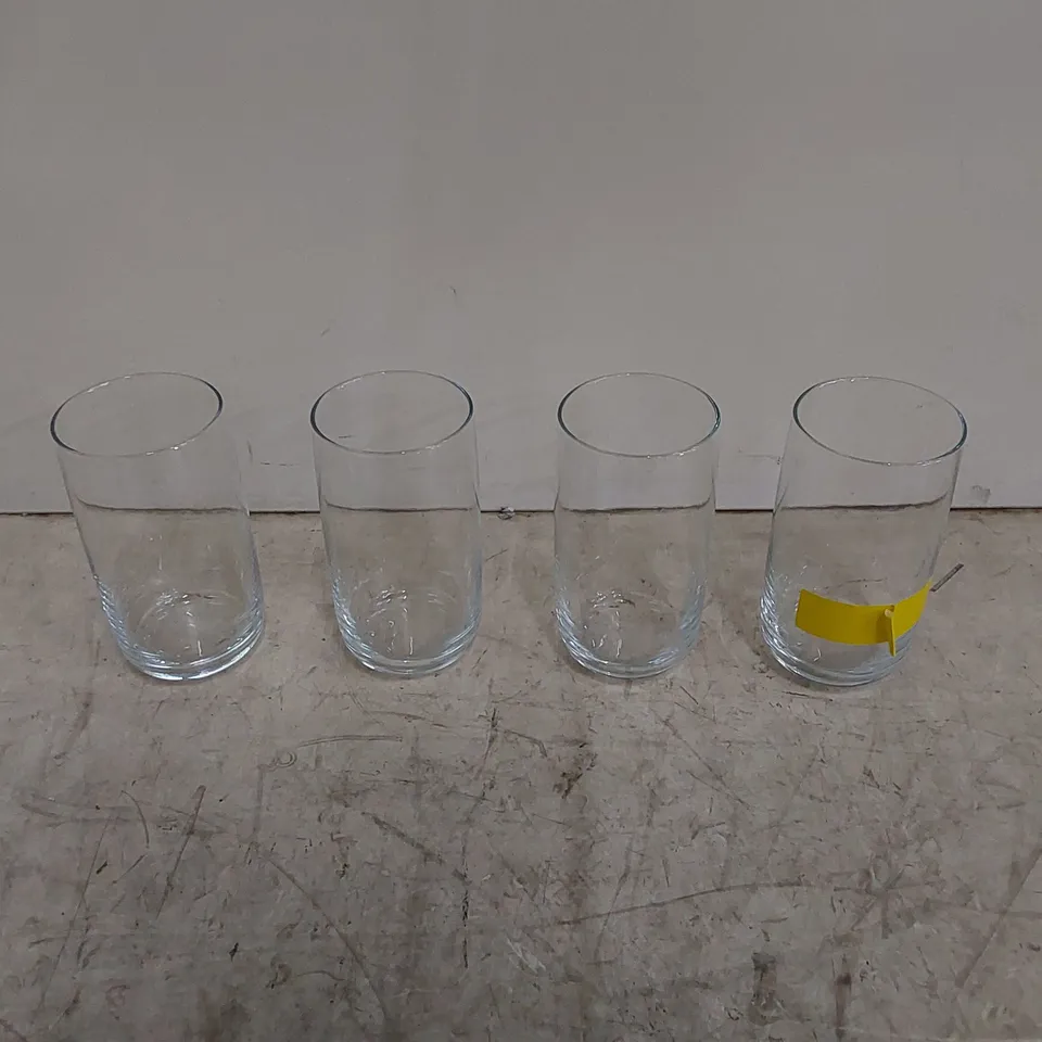 BOXED PASABAHCE HIGHBALL GLASS ICONIC DRINKING TUMBLERS - SET OF 4