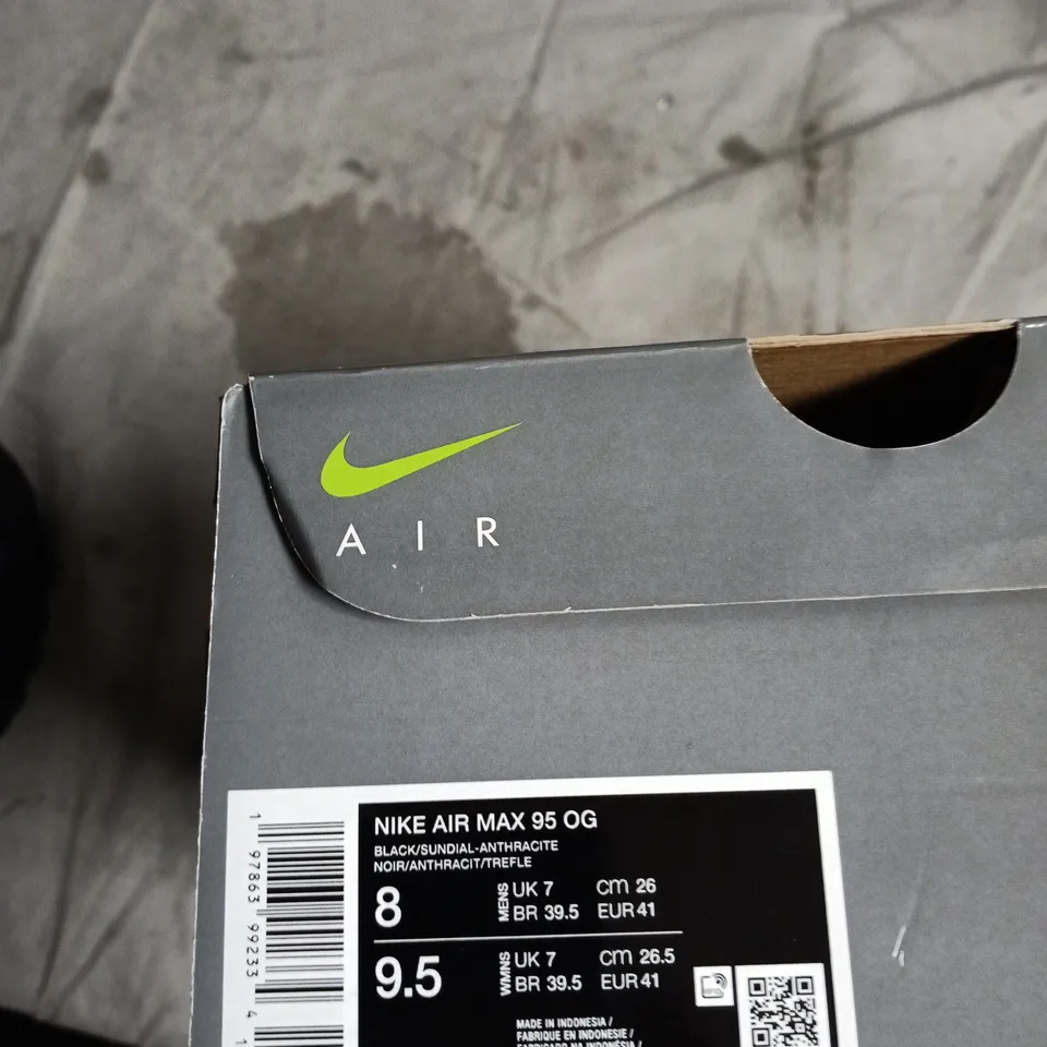 NIKE AIR MAX 95 OG – BLACK/ANTHRACITE, UK 7 (MEN)