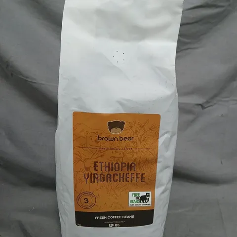 BROWN BEAR ETHIOPIA YIRGACHEFFE COFFEE BEANS – 1KG