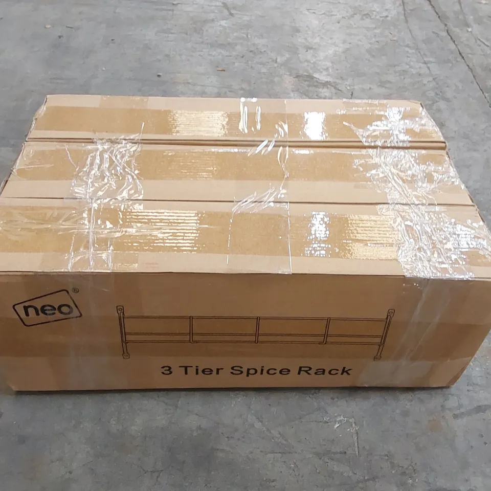 3X BOXED NEO 3 TIER SPICE RACKS FOR KITCHEN DOOR CUPBOARD OR WALL (1 BOX)