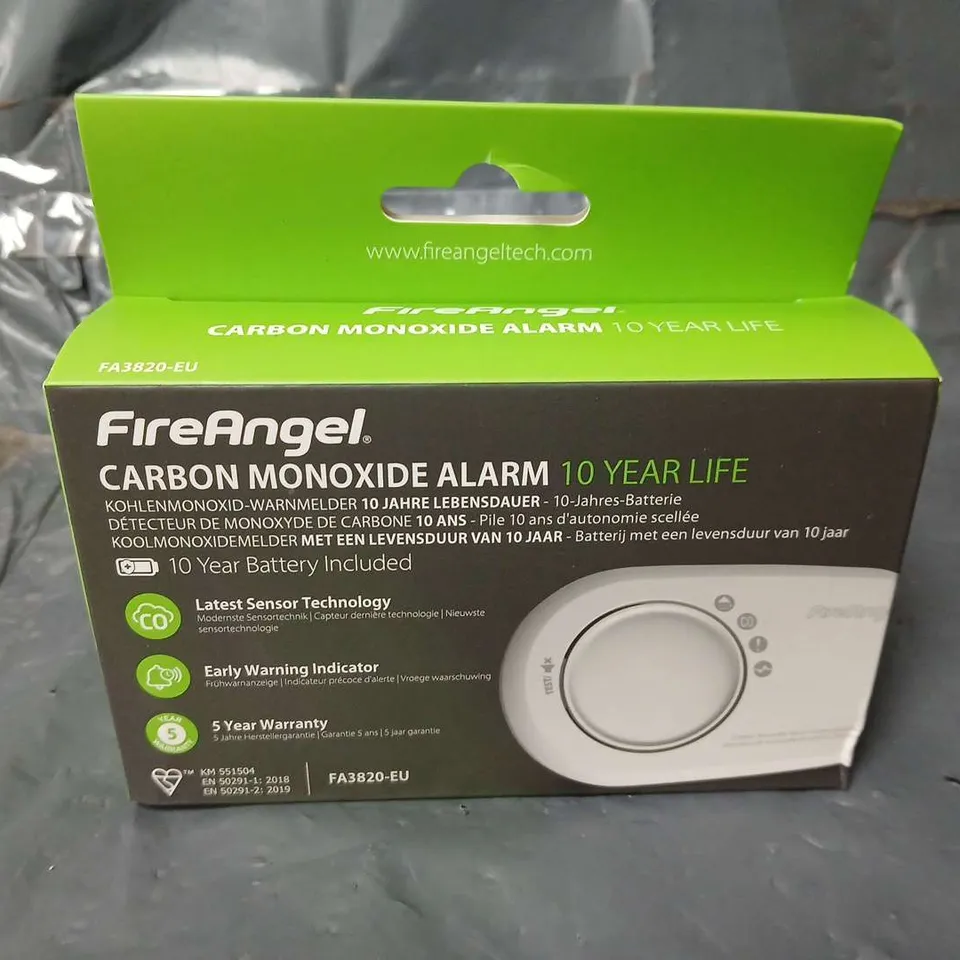 BOXED FIREANGEL CARBON MONOXIDE ALARM