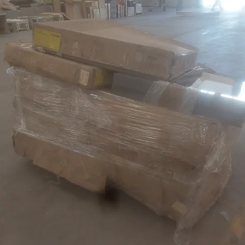 PALLET OF ASSORTED DESIGNER DINING TABLE PARTS AND PIECES