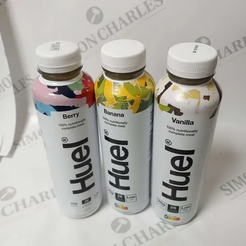 APPROXIMATELY 20 HUEL 500ML BOTTLES TO INCLUDE; BANANA, BERRY AND VANILLA