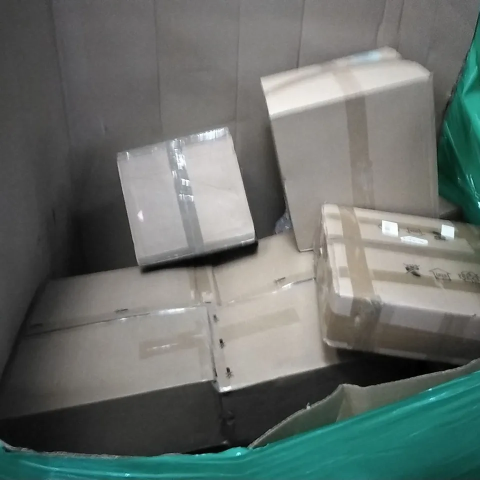 PALLET OF ASSORTED ITEMS TO INCLUDE: ECOVACS DEEBOT, MEMORY FOAM PILLOW, BACK CUSHION, REUSABLE GROCERY BAGS ETC ETC