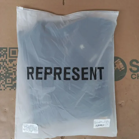 BAGGED REPRESENT TEAM REP QUARTER ZIP IN JET BLACK SIZE SMALL
