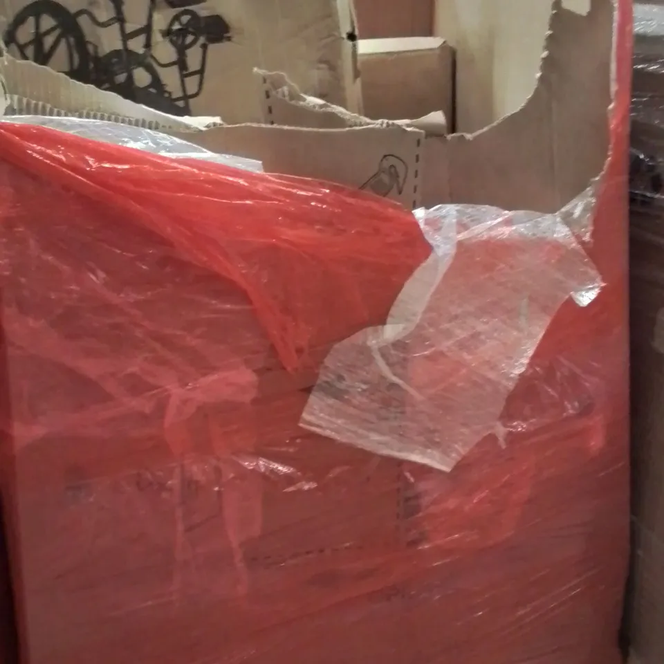 PALLET OF ASSORTED HOUSEHOLD GOODS AND PRODUCTS TO INCLUDE;WHEELCHAIR,CLOCK,BICYCLE
