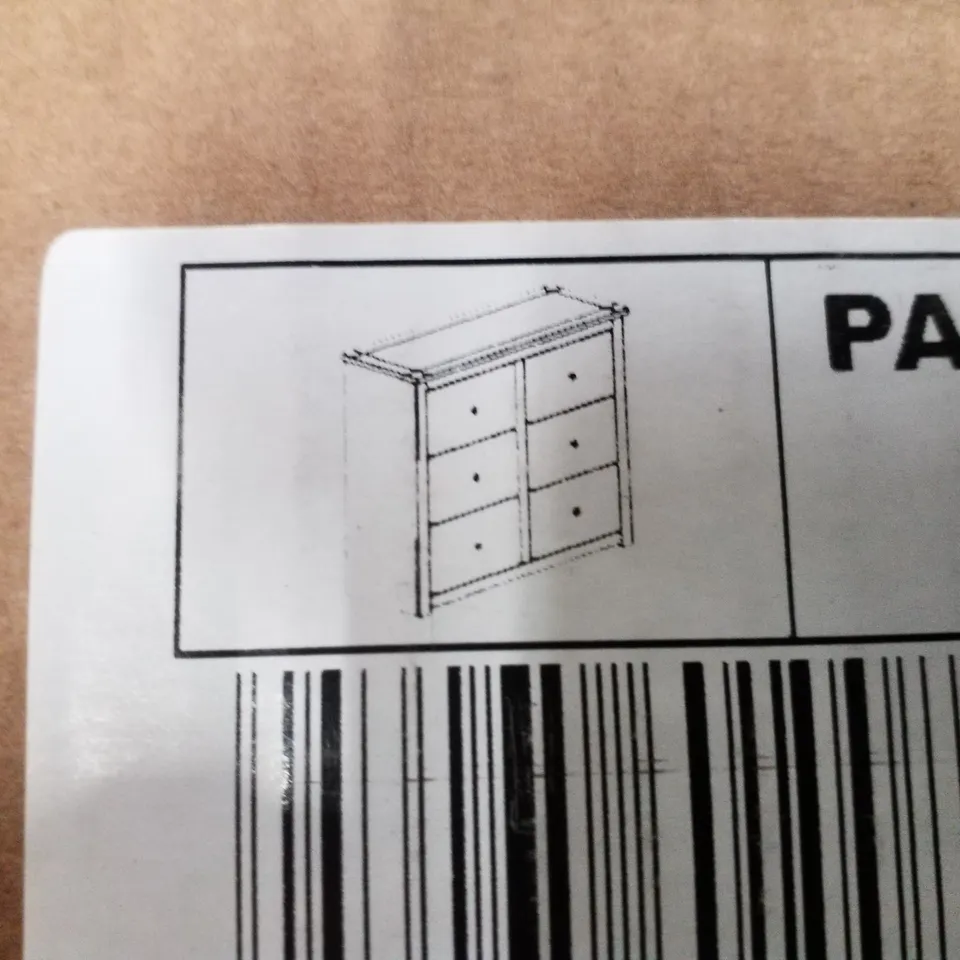 BOXED PANAMA 6 DRAWER CHEST - NATURAL WAX