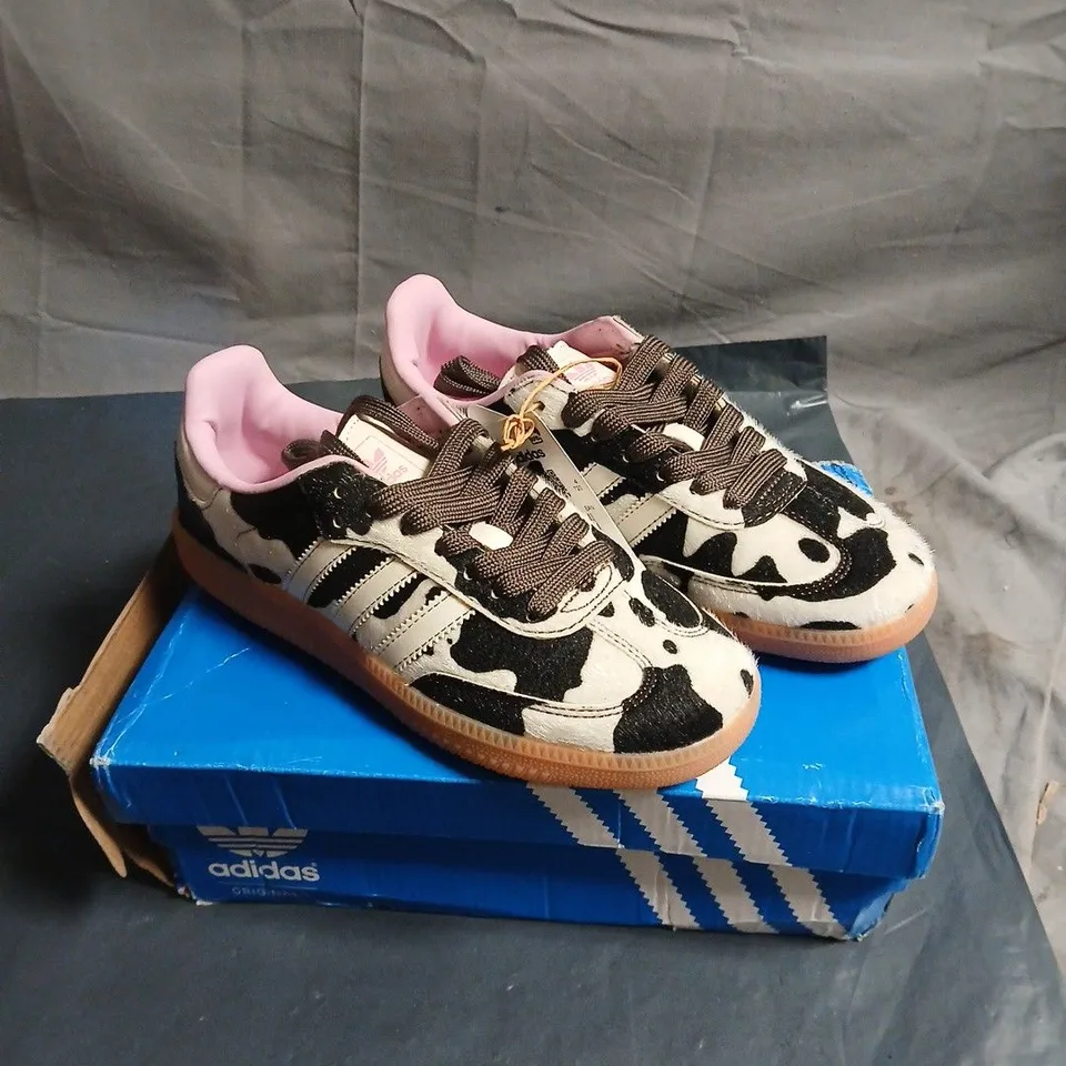 ADIDAS ORIGINALS COW PRINT TRAINERS – WOMEN'S SIZE 4