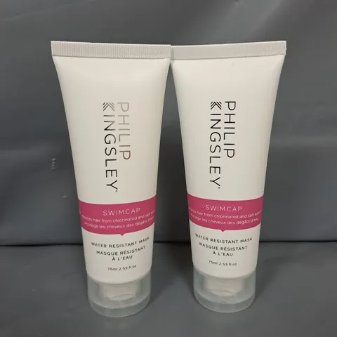 2 PHILIP KINGSLEY SWIMCAP WATER RESISTANT MASKS (2X75ML)