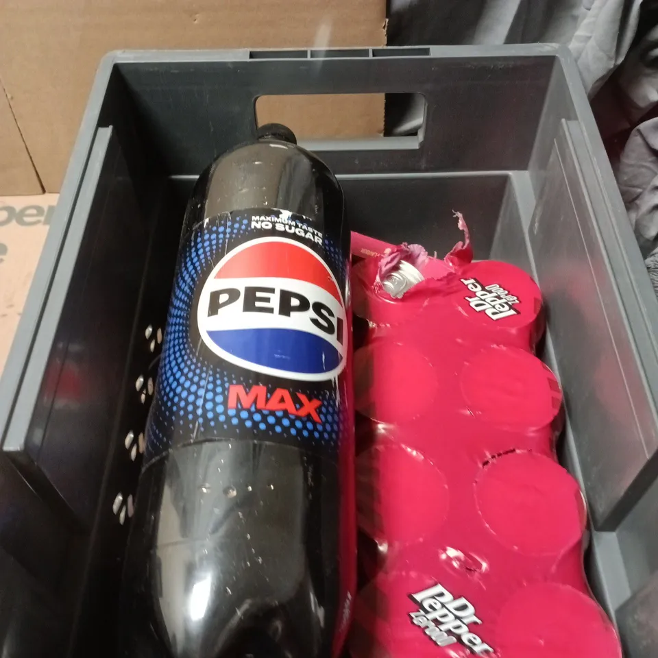 APPROXIMATELY 10 ASSORTED DRINK ITEMS INCLUDING PEPSI MAX AND DR PEPPER