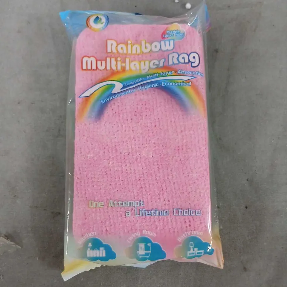 PALLET OF APPROXIMATELY 350 RAINBOW MULTI LAYER RAGS