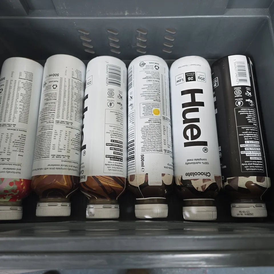 LOT OF 10 ASSORTED HUEL 500ML NUTRITION DRINKS - VARIOUS FLAVOURS