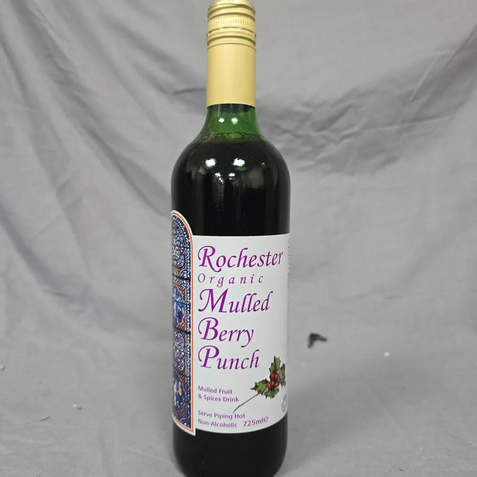 LOT OF 6 ROCHESTER ORGANIC MULLED BERRY PUNCH - 725ML