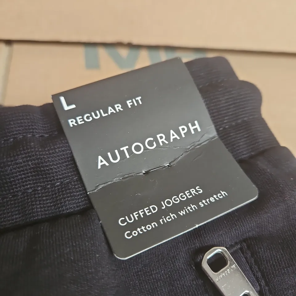 AUTOGRAPH REGULAR FIT CUFFED JOGGERS - SIZE L 