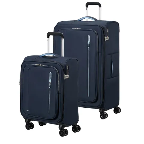 AMERICAN TOURISTER CLOUD RIDER 2PC LITE SOFTSIDE LUGGAGE SKY NAVY