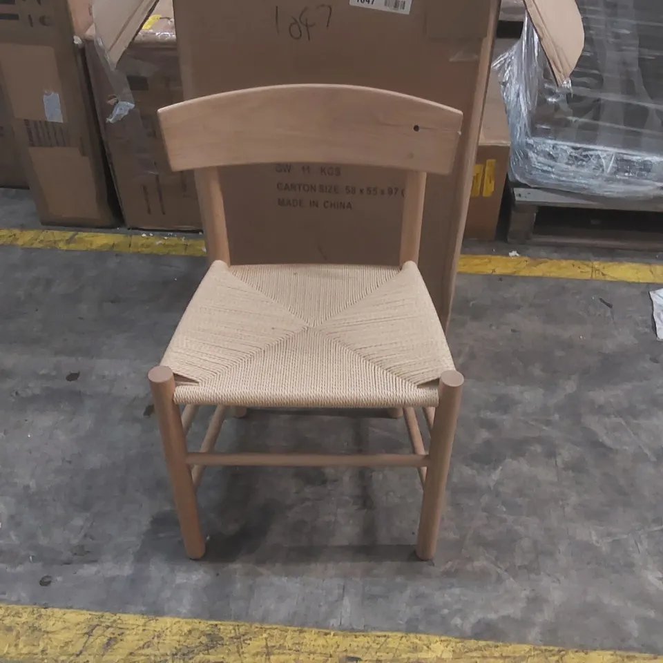 BOXED LONGWORTH OAK DINING CHAIR NATURAL RAW OAK