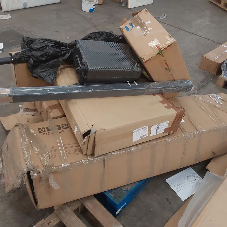 PALLET OF ASSORTED CONSUMER PRODUCTS/FURNITURE PARTS ECT