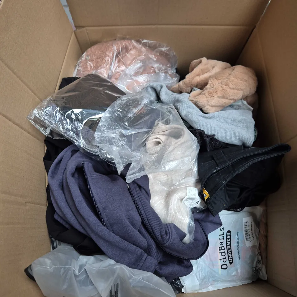 APPROXIMATELY 20 ASSORTED CLOTHING PRODUCTS IN VARIOUS STYLES & SIZES TO INCLUDE JUMPERS, T-SHIRTS, DRESSES ETC