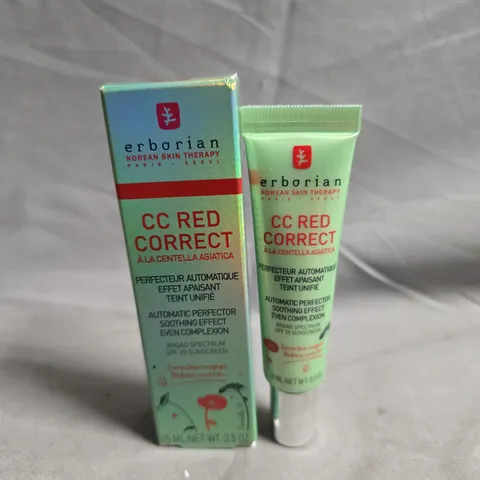 ERBORIAN CC RED CORRECT AUTOMATIC PERFECTOR SPF25 – 15ML (BOXED)