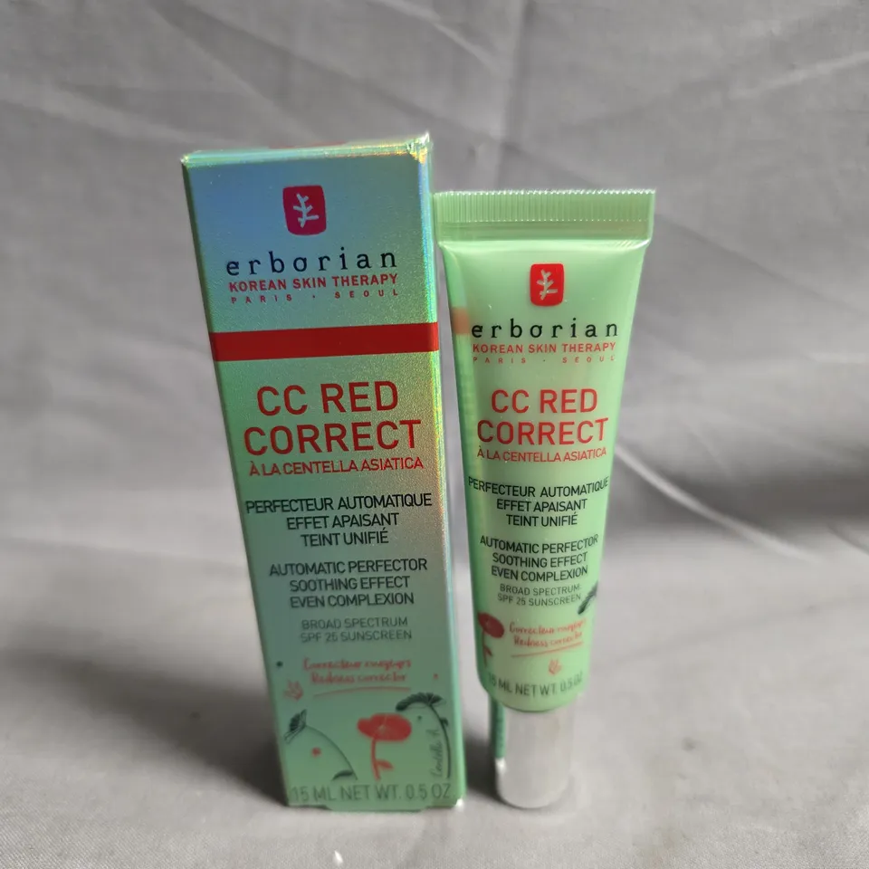 ERBORIAN CC RED CORRECT AUTOMATIC PERFECTOR SPF25 – 15ML (BOXED)