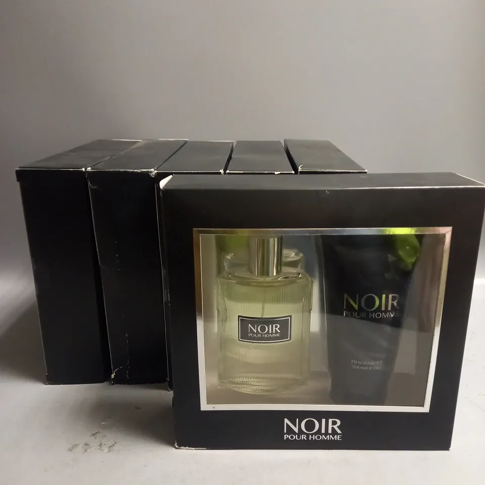 BOX OF 6 NOIR POUR HOMME EAU DE TOILETTE (100ML) AND FRAGRANCED SHOWER GEL (150ML) SET
