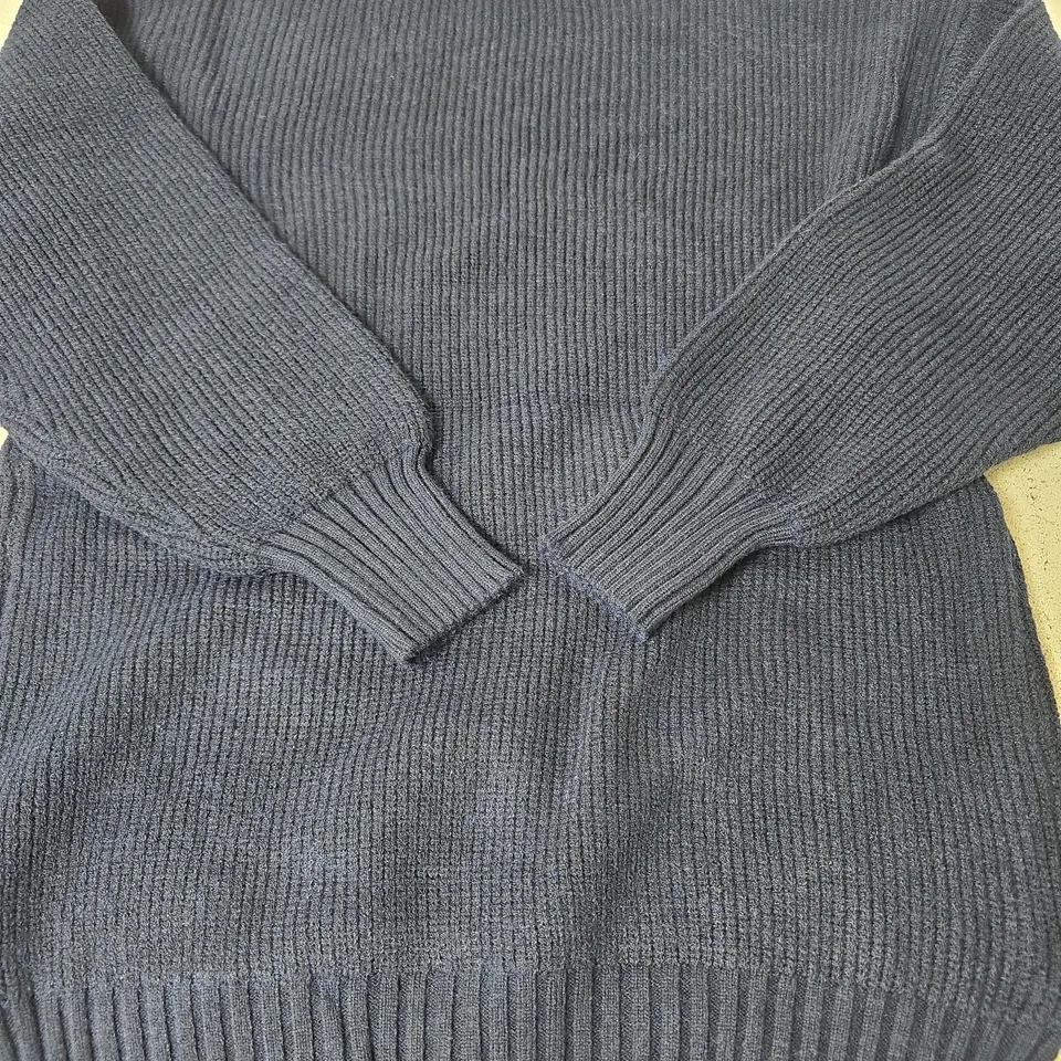 & MAISIE TURTLE NECK LONG SLEEVE KNITTED JUMPER, NAVY - SIZE S/M