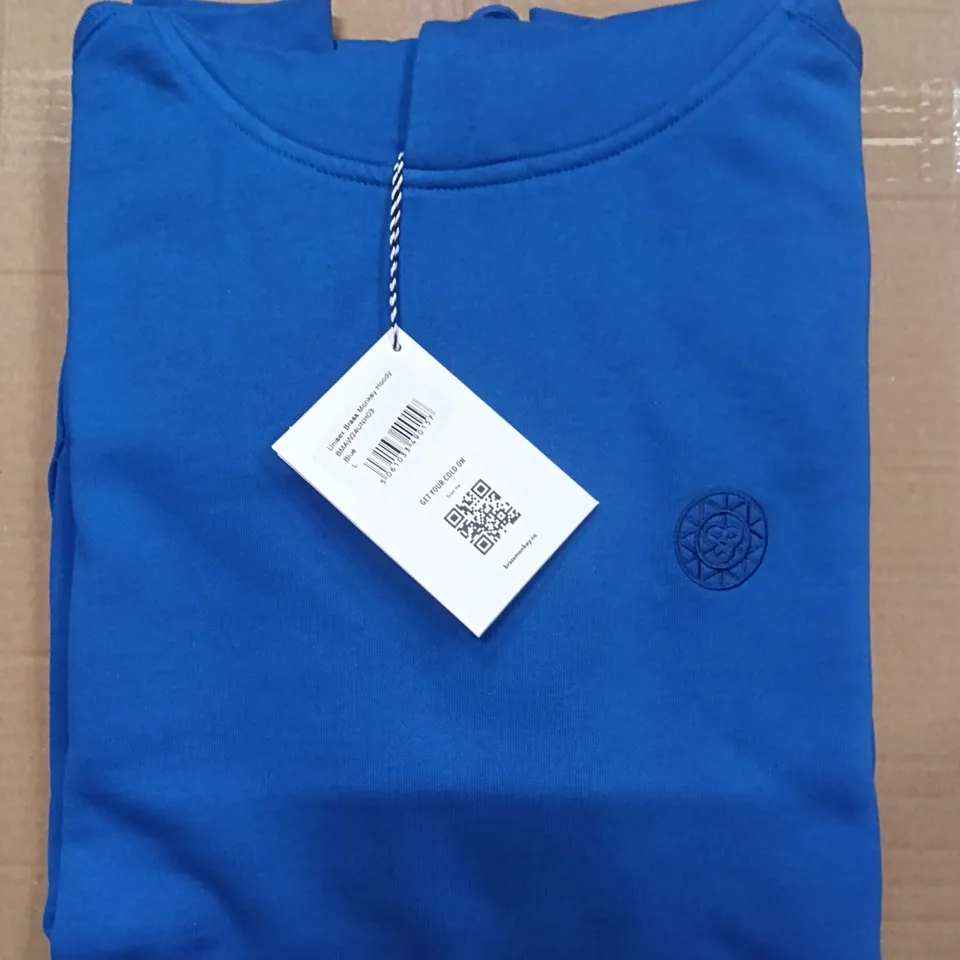 BRAND NEW BRASS MONKEY HOODIES - BLUE SIZE LARGE APPROXIMATELY 10