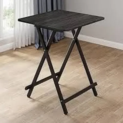 BOXED LIVING AND HOME FOLDABLE DINING TABLE - BLACK (1 BOX)