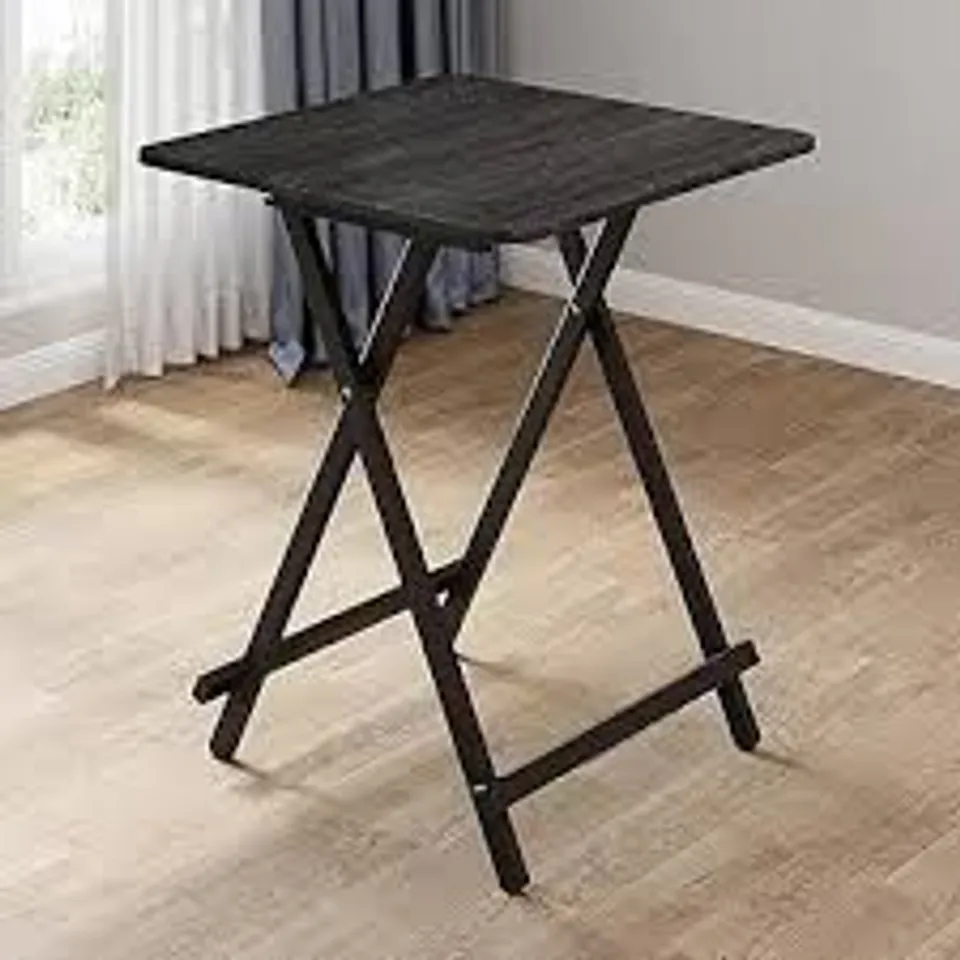 BOXED LIVING AND HOME FOLDABLE DINING TABLE - BLACK (1 BOX)