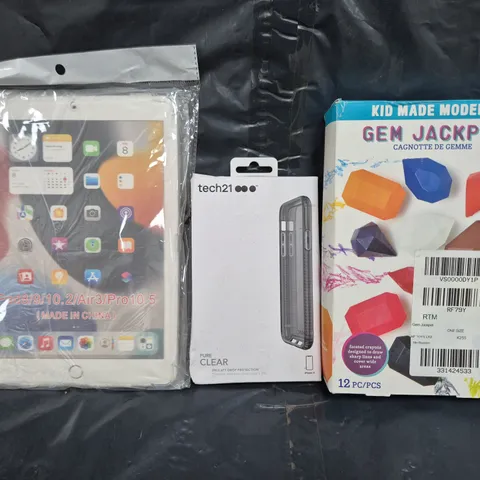 BOX OF APPROXIMATELY 15 ASSORTED HOUSEHOLD ITEMS TO INCLUDE GEM JACKPOT, TECH 21 PHONE PROTECTOR FOR IPHONE X, ETC - COLLECTION ONLY