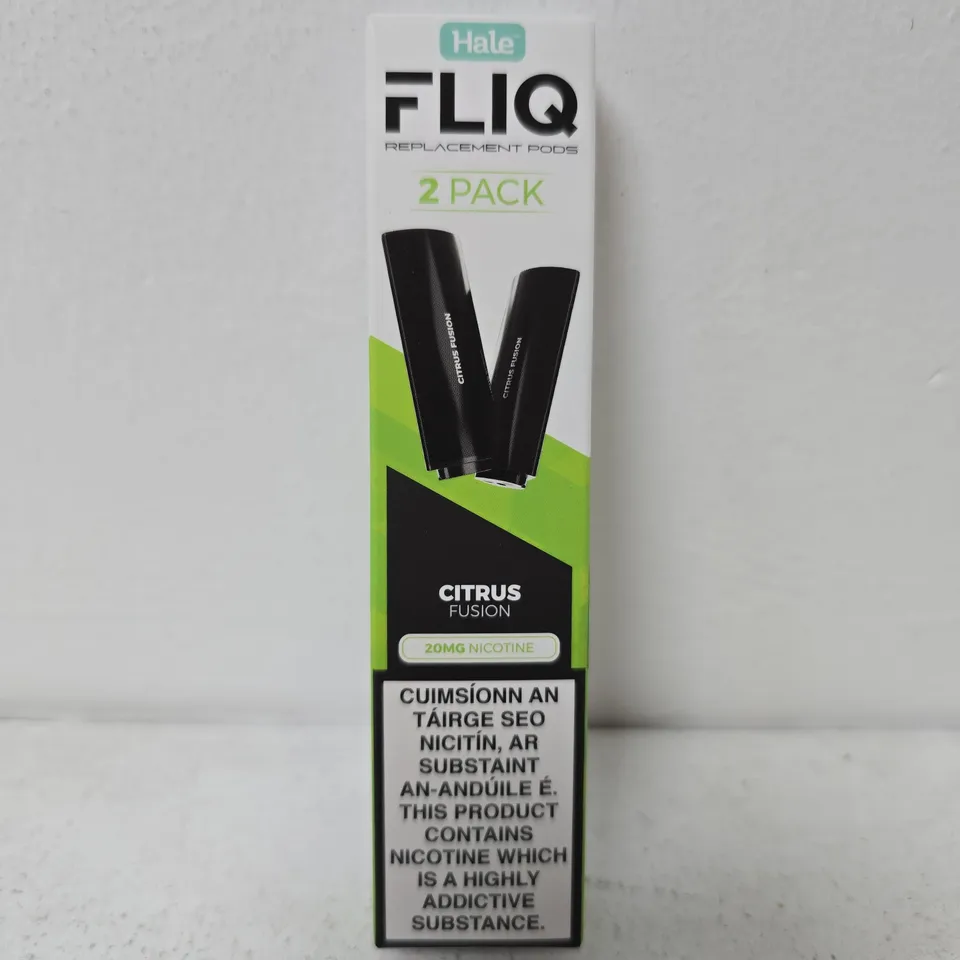 APPROXIMATELY 200 BOXED HALE FLIQ CITRUS FUSION REPLACEMENT POD PACKS (2 REPLACEMENT PODS PER PACK) 