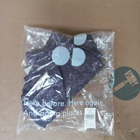 BAGGED SWEATY BETTY POWER 7/8 WORKOUT LEGGINGS IN PURPLE EROSIA PRINT SIZE LARGE
