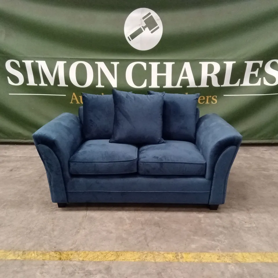 LEILA FABRIC 2 SEATER SOFA - NAVY RRP £499