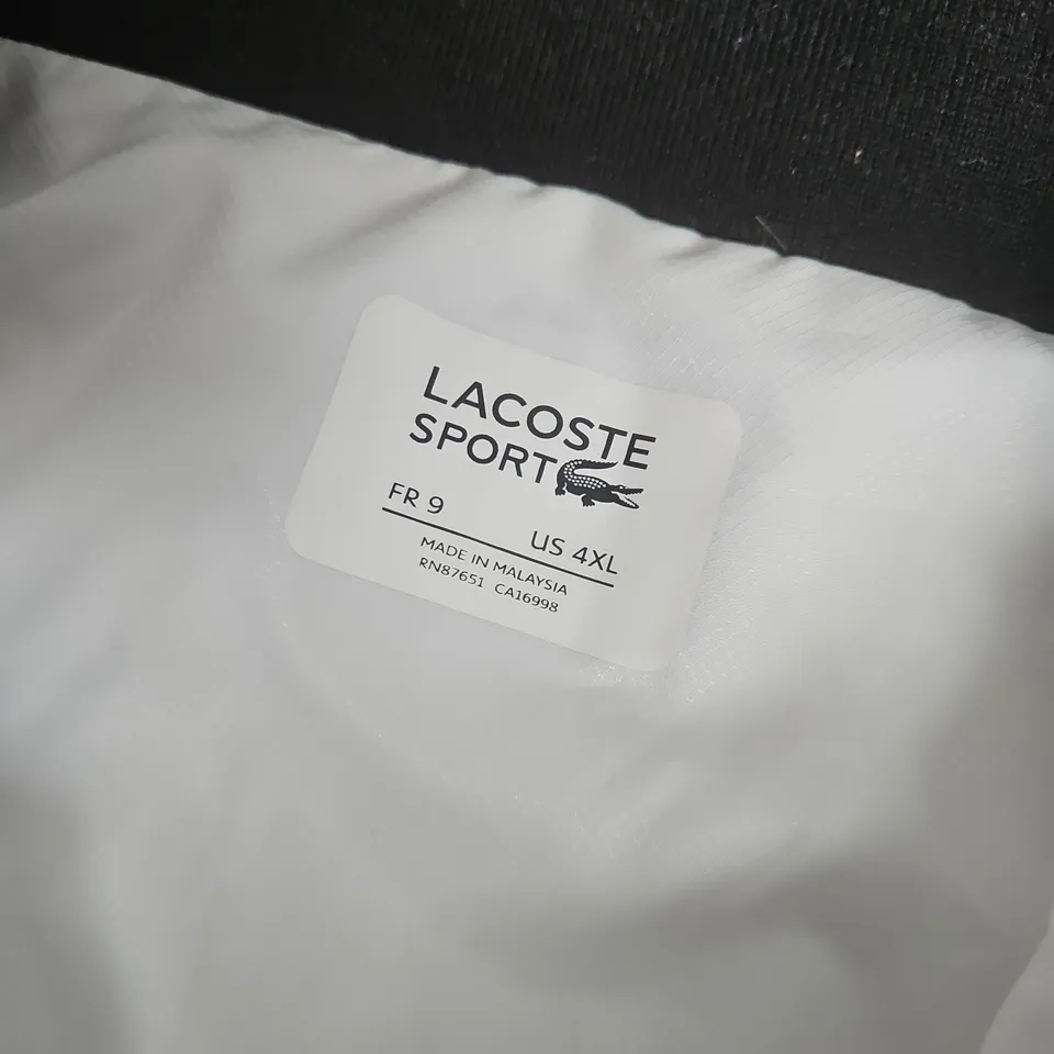 LACOSTE SPORT JACKET – WHITE/BLACK, US 4XL