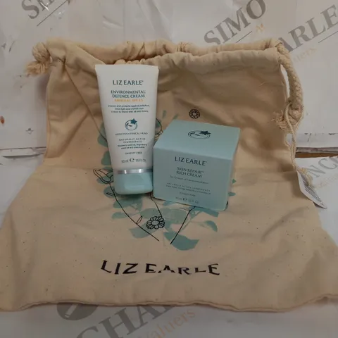 LIZ EARLE DEFENCE CREAM AND SKIN REPAIR RICH CREAM WITH BAG
