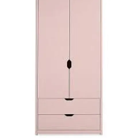 BOXED ASPEN 2 DOOR, 2 DRAWER WARDROBE - PINK (2 BOXES)