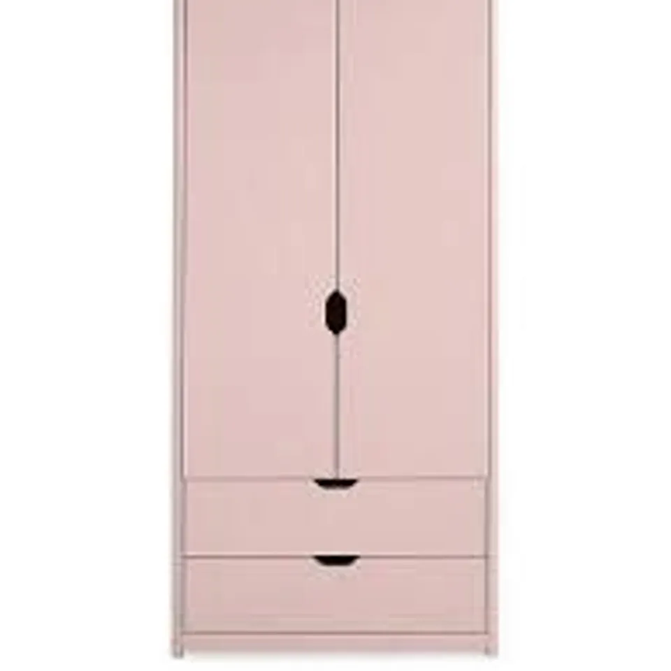 BOXED ASPEN 2 DOOR, 2 DRAWER WARDROBE - PINK (2 BOXES) RRP £199