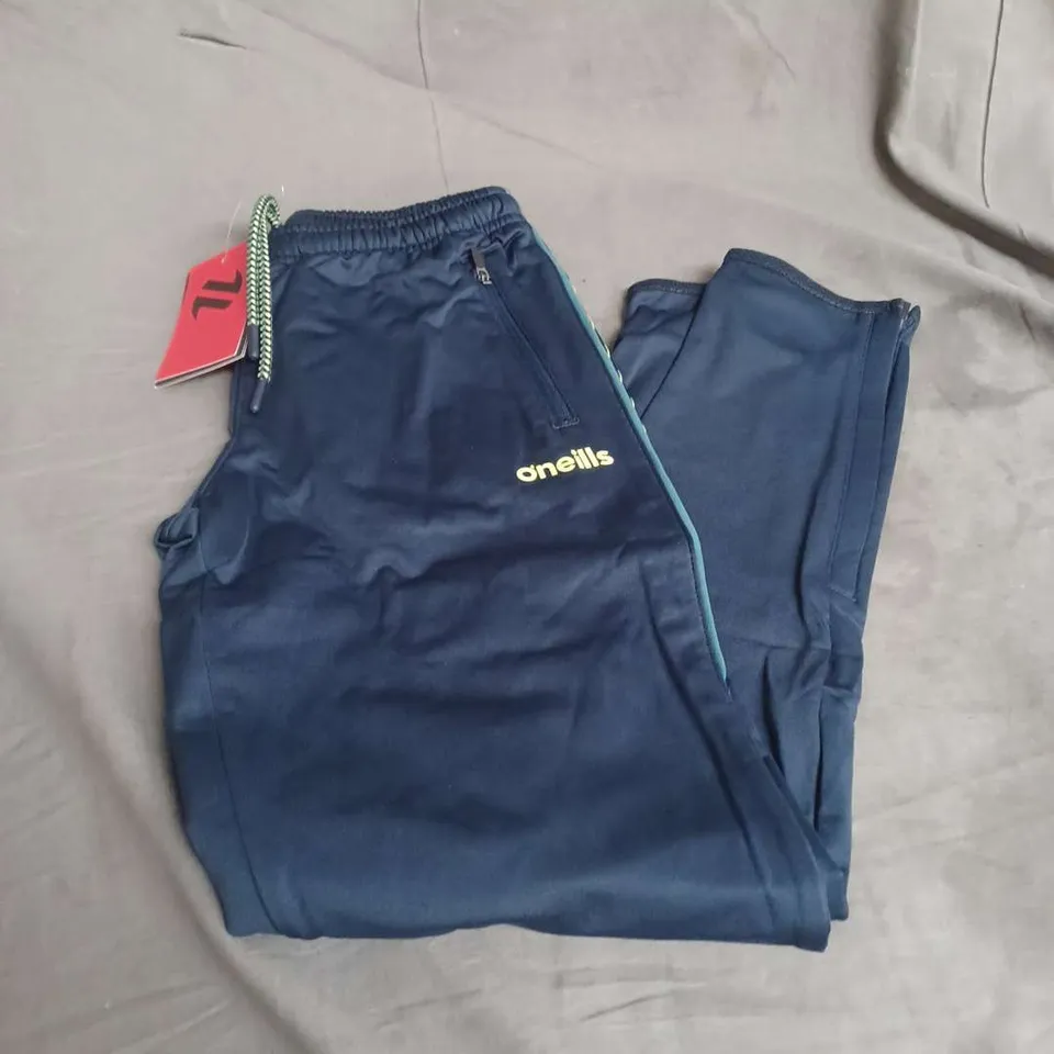 O'NEILLS JOSHUA 153 BRSH SKINNY PANTS IN GREEN/BLUE SIZE 9/10 YRS