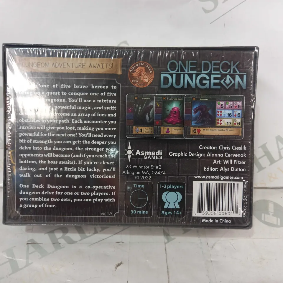 ASMADI GAMES ONE DECK DUNGEON GAME
