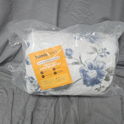 HOMEMART PRINTED MICROFIBER 3-PIECE COMFORTER SET