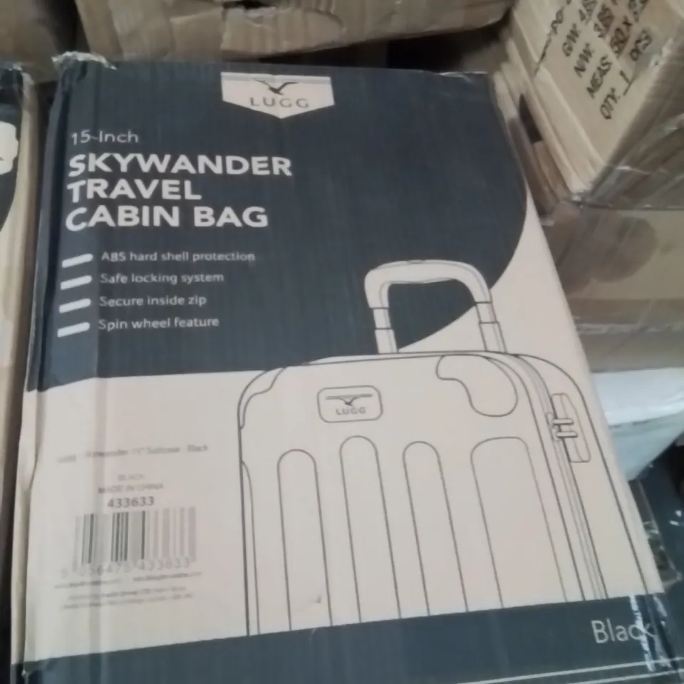 BOXED LUGG 15INCH SKYWANDER TRAVEL CABIN BAG BLACK
