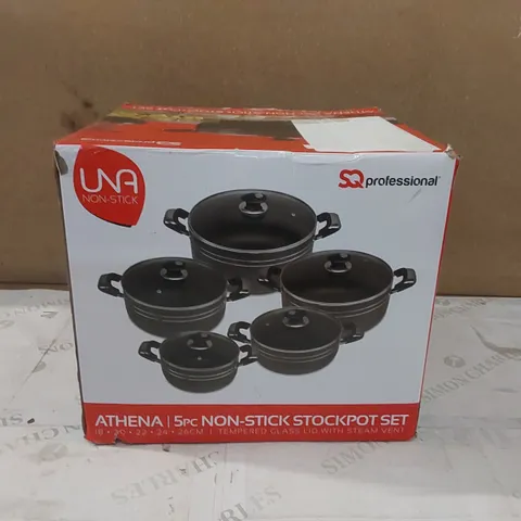BOXED UNA APPROXIMATELY 5 PIECE ALUMINUM COOKWARE SET