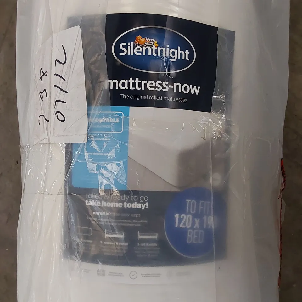 QUALITY BAGGED SILENTNIGHT ROLLED 120 X 190CM SMALL DOUBLE MATTRESS 