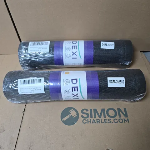 2 X DEXI DOOR MATS DARK GREY 43 X 76